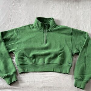 Aritzia TNA Half-Zip Cropped Sweatshirt